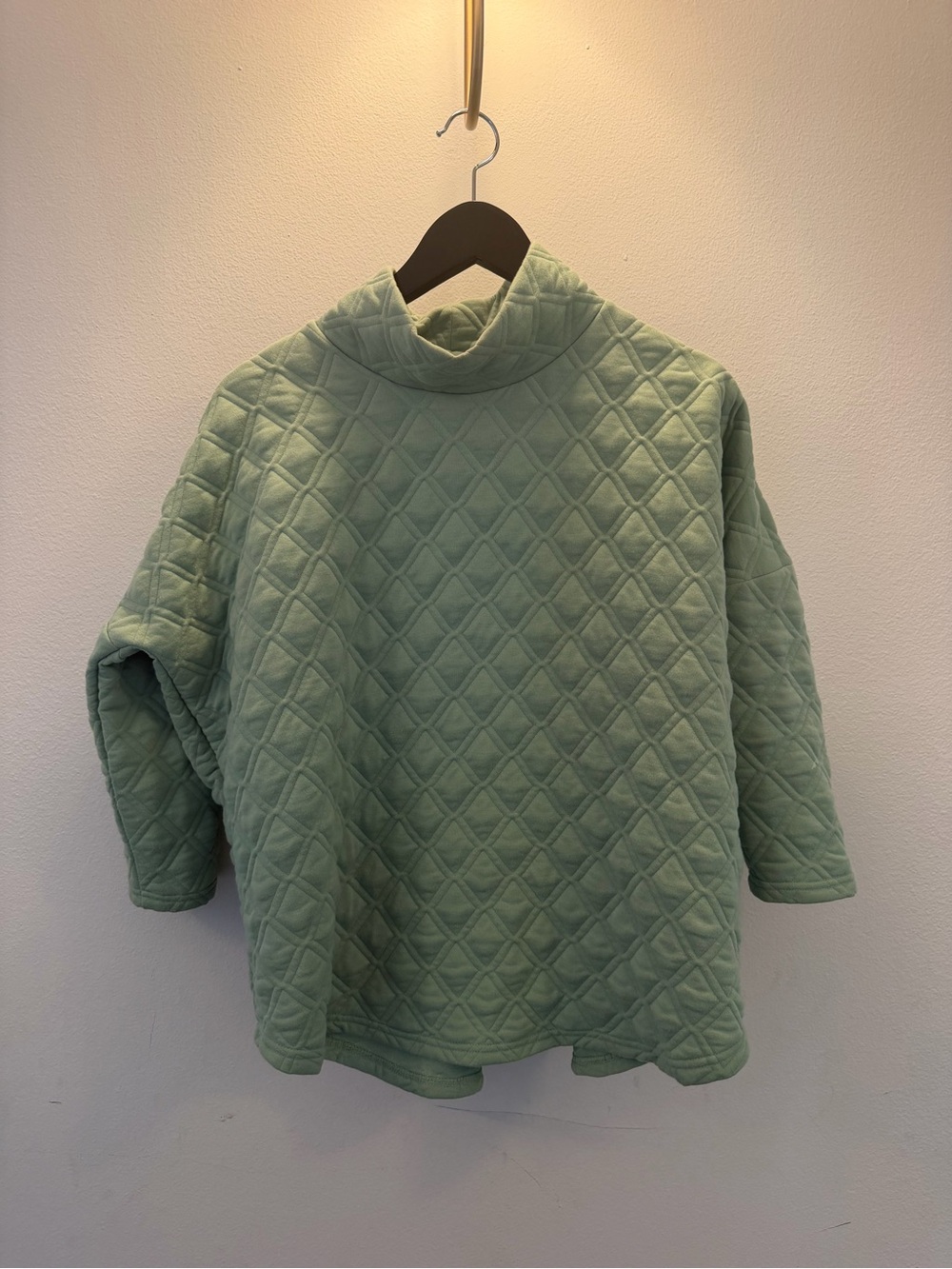 Tuckernuck Quilted Mock Neck Pullover - Sage